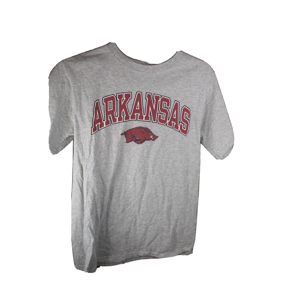 Russell Arkansas Razorbacks T Shirt Mens Small S Gray Short Sleeve NCAA Football